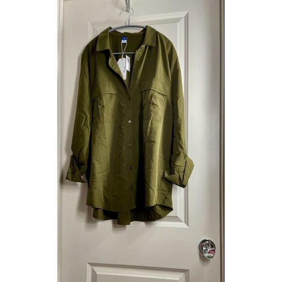 Old Navy Button Down Utility Shirt, Size 2XL (Tall), in Conifer - Picture 2 of 5